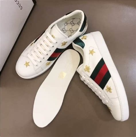 womens white gucci trainers|gucci star and bee boots.